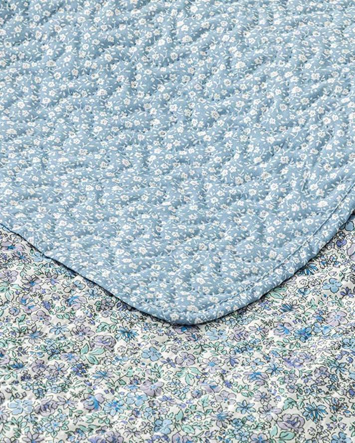 Cuvertura pat reversibila King Size, Sky Garden, poliester, 240x220 Cm, Bleu