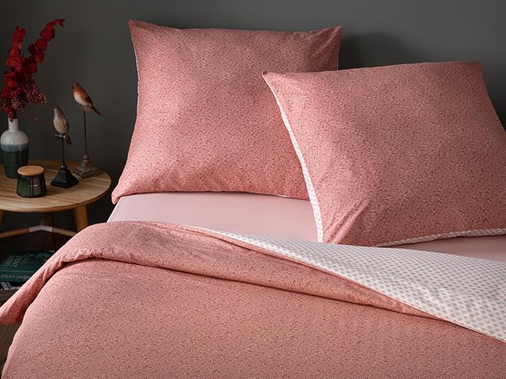  Lenjerie de pat completă pentru o persoană, Daisy, bumbac, 140x200 Cm/ 100x200/ 80x80 Cm, roz