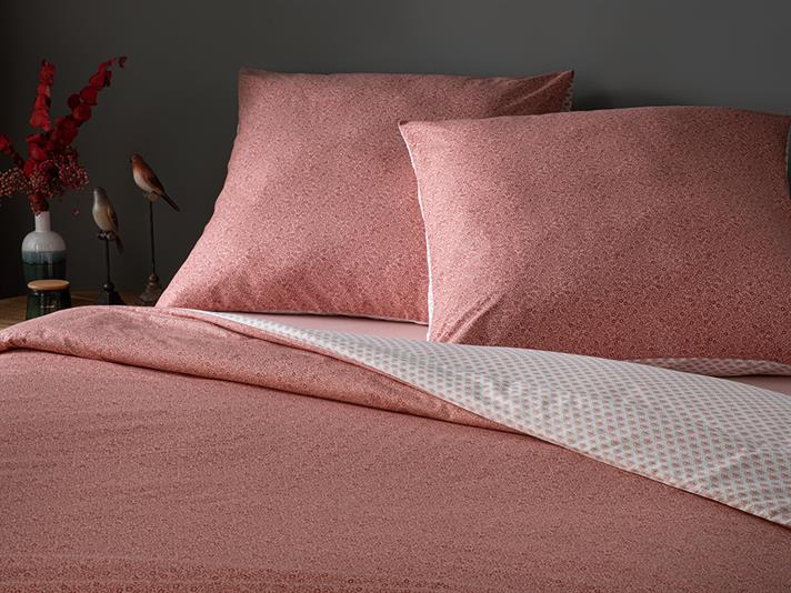  Lenjerie de pat completă pentru o persoană, Daisy, bumbac, 140x200 Cm/ 100x200/ 80x80 Cm, roz