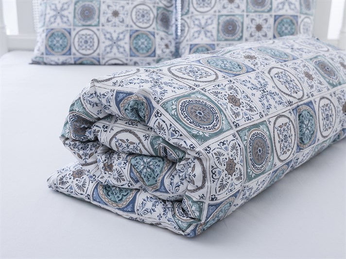 dală Cu Bumbac Double Lenjerie De Pat 200x220 cm Albastru