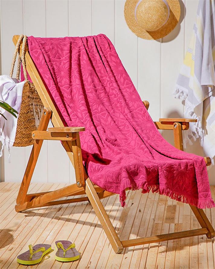 Damasc Chic Jacquard Prosop De Plajă 80x150 cm mov