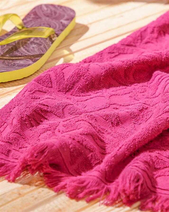 Damasc Chic Jacquard Prosop De Plajă 80x150 cm mov