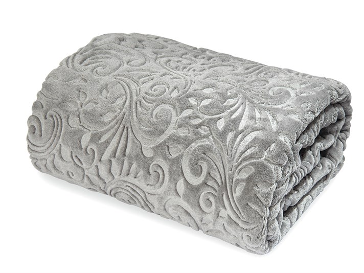 damasc  Emboss Double Person  PĂTURĂ 200x220 cm Anthracite