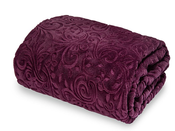 damasc  Emboss Double Person  PĂTURĂ 200x220 cm Damson