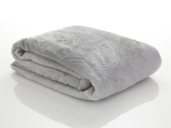 damasc  Ultrasoft Double Person  PĂTURĂ 200x220 cm Gri.
