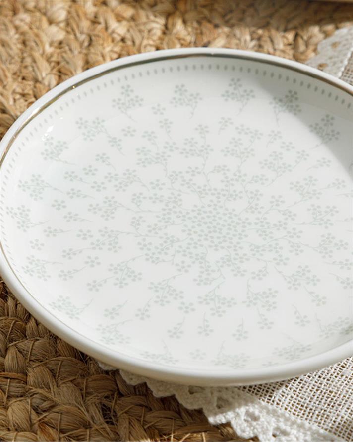 Dande New Bone Farfurie Gustări 10 Cm Alb-Verde