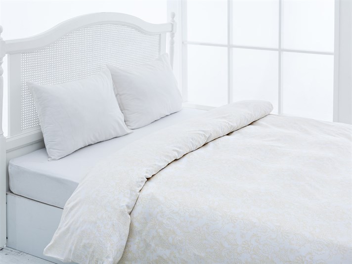 dantelă Double Lenjerie De Pat 200x220 cm Bej