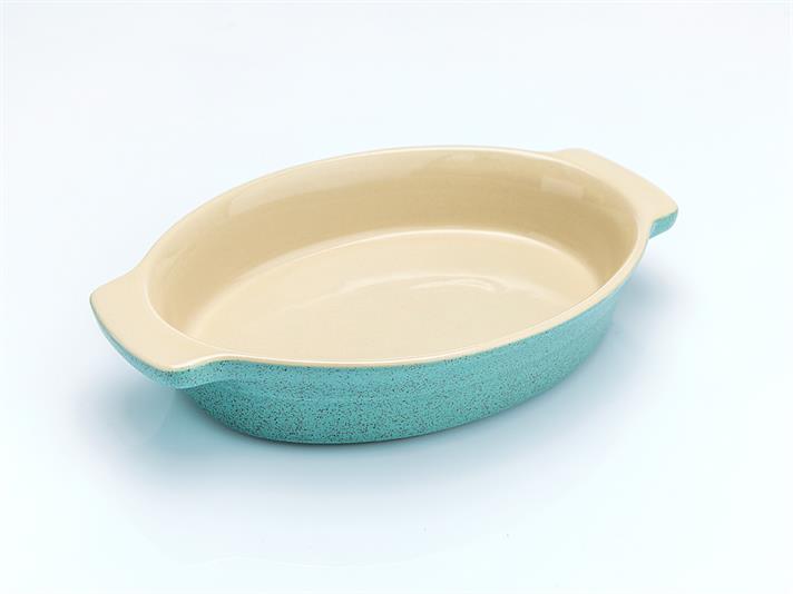 Lace Oval Ceramic Single Oven Cover Mint