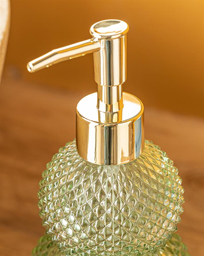 Darcy Dozator Pentru Săpun Lichid, Sticlă, 350 Ml, Crem-Roșu