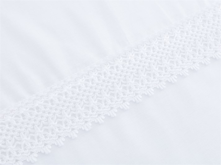 Darlene Cu Bumbac Double Lenjerie De Pat 200x220 cm Alb