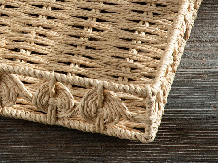 Dateless Tavă, Paie, 38*30 Cm, Albastru-Beige