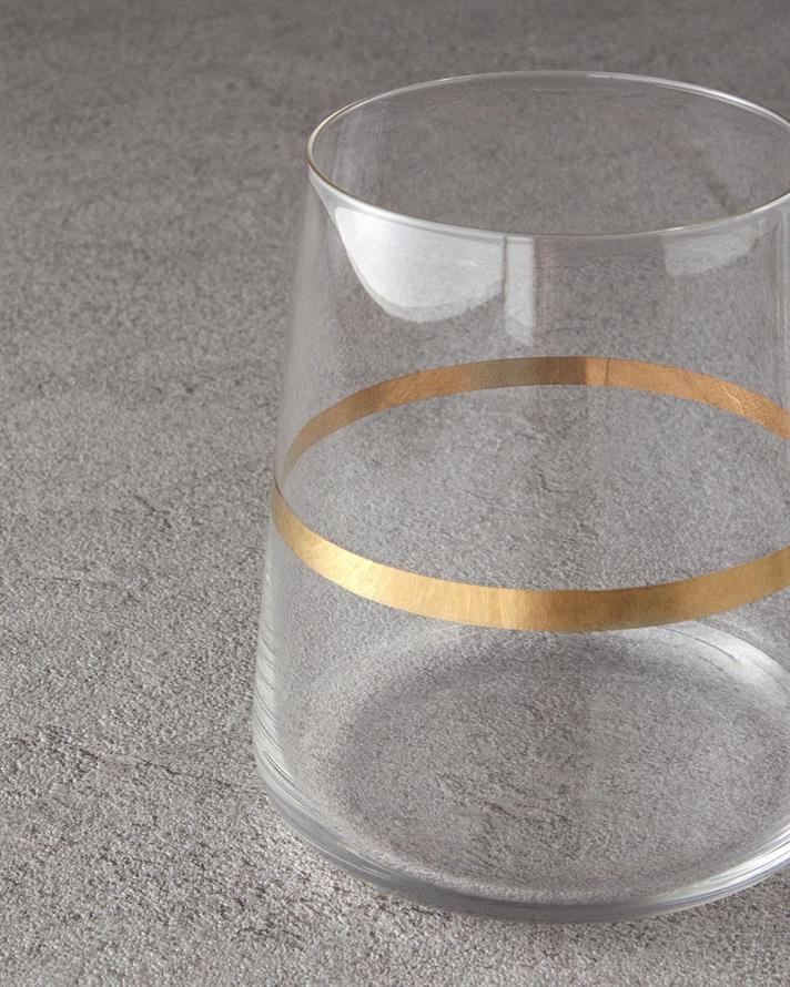 de aur Sticlă 3 Piese Carafă 380 Ml + 2000 Ml Gold