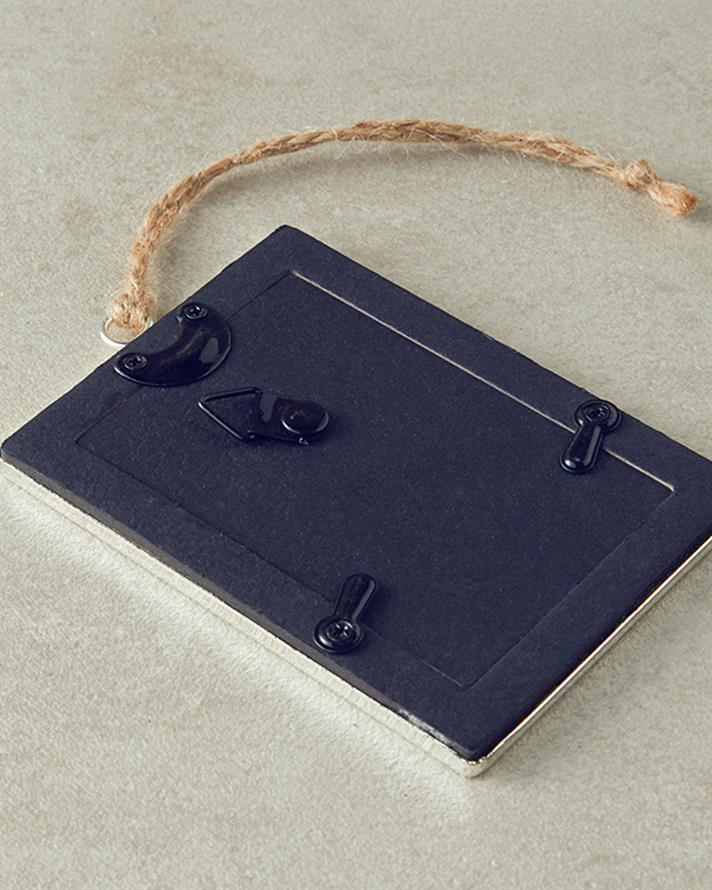 Decorațiune de agățat, Glitter, metal, 7,5x10 cm, argintiu