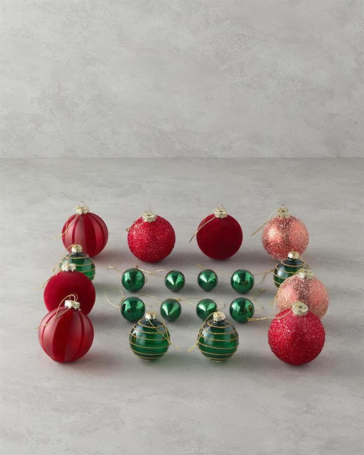 Winter Joy Glass 20 Set Accessory With Hanger Multicolor