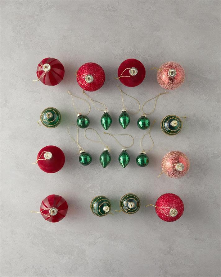 Winter Joy Glass 20 Set Accessory With Hanger Multicolor