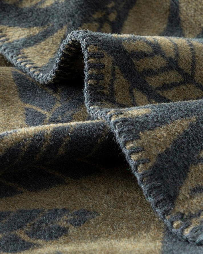 Deep Forest Cu Bumbac Double Pătură 200x220 cm Antracit - Verde