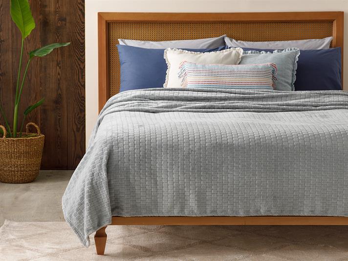 Delicate Super Soft Double Pătură 200x220 cm Gri