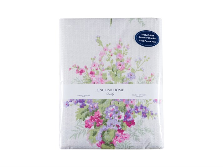 Delphinium  Cu imprimeu Double Person  CUVERTURĂ 220x240 cm Lilac.