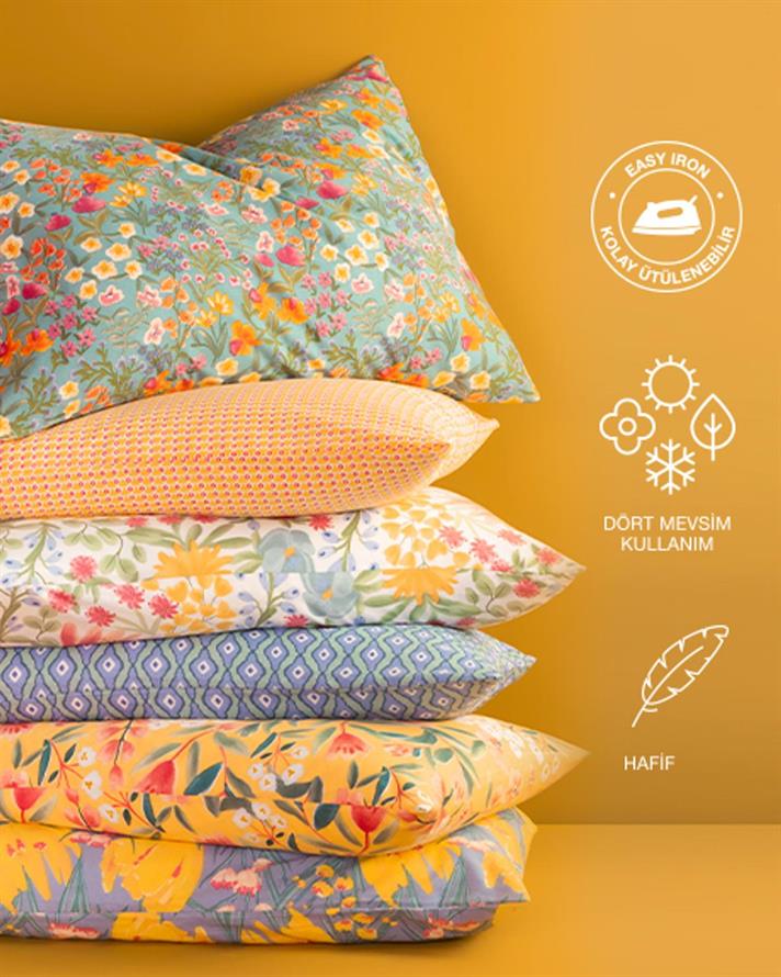 Delta Față De Pernă Set 2, Ușor De Calcat, 50*70 Cm, Pudra-Ecru