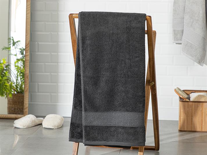 Deluxe Cottony Low Twist Bath Towel 90x150 cm Anthracite