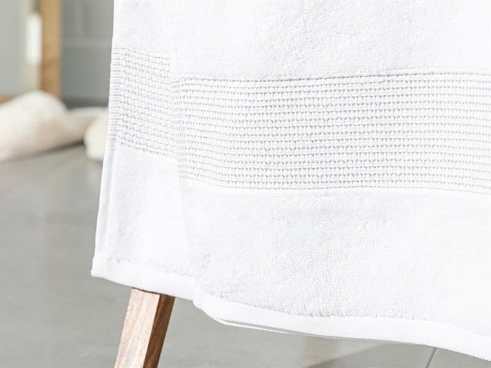 Deluxe Cotton Low Twist Bath Towel 90x150 cm White