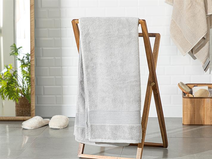 Deluxe Cottony Low Twist Bath Towel 90x150 cm Gray