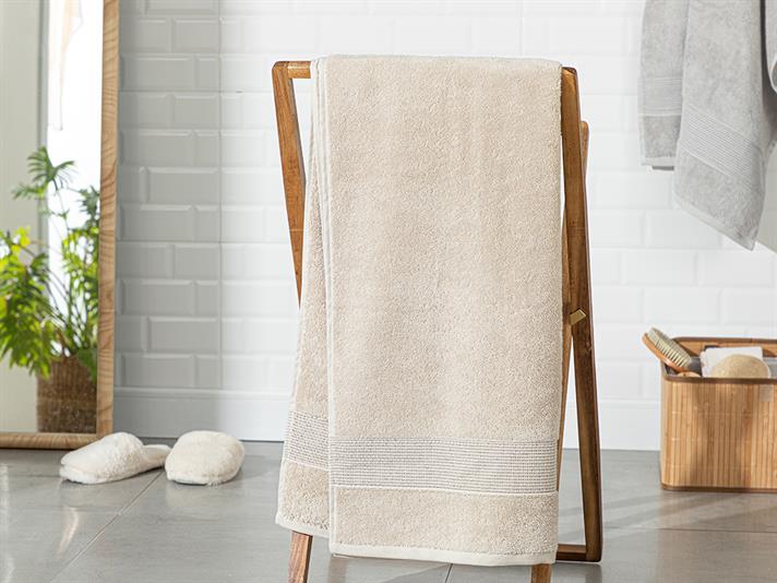 Deluxe Cottony Low Twist Bath Towel 90x150 cm Beige