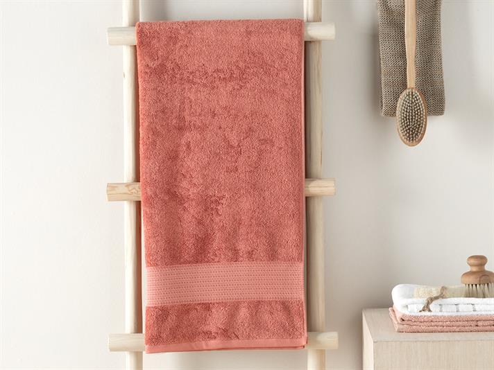 Deluxe Low Twist Bath Towel 90x150 cm Rose Color
