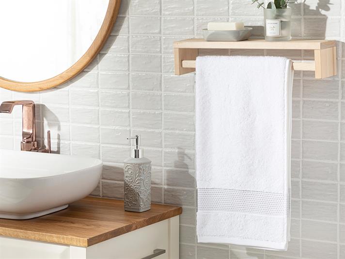 Deluxe Prosop De Față Twist Scăzut, Bumbac, 50*70 Cm, Argintiu