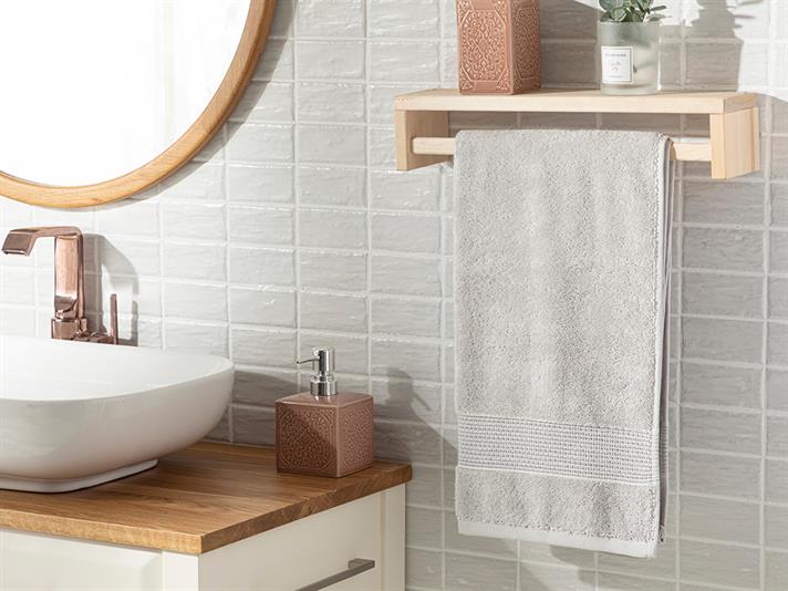 Deluxe Cottony Low Twist Face Towel 50x70 cm Gray