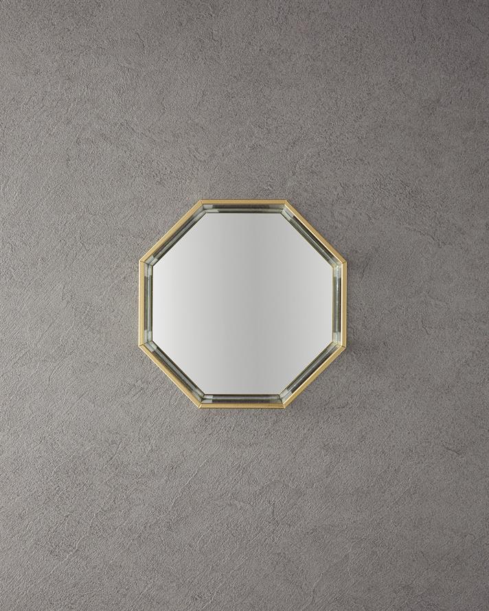 Tava decorativa, Deluxe, sticla, 19x19x3,5 cm, auriu
