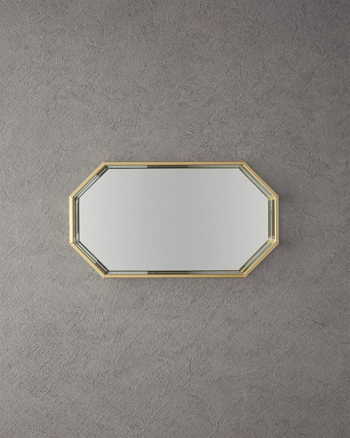 Tava decorativa, Deluxe, sticla, 27,5x15x2,5 cm, auriu