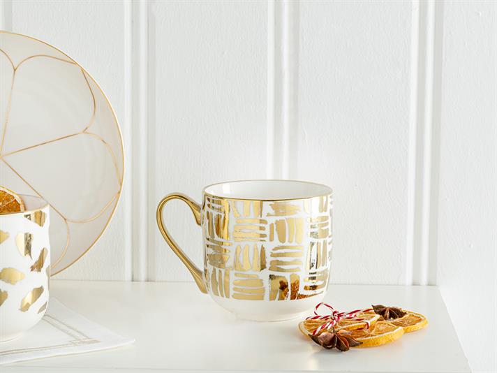 Cana, Demy, portelan, 380 ml, auriu