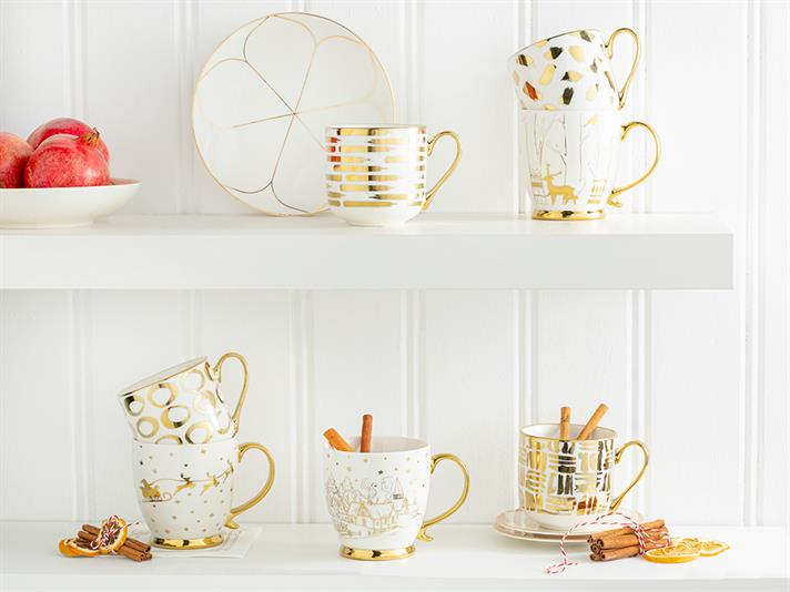 Cana, Demy, portelan, 380 ml, auriu