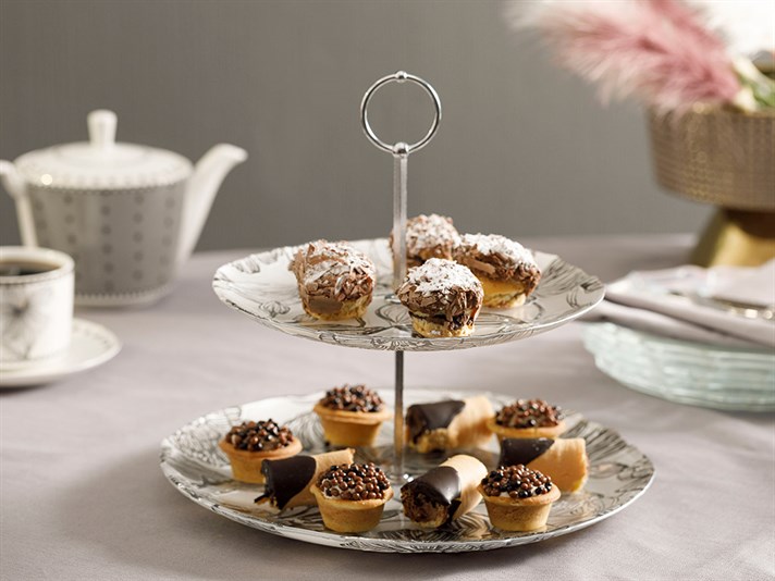 Denby Glass Cake Stand 21x28 cm Beige