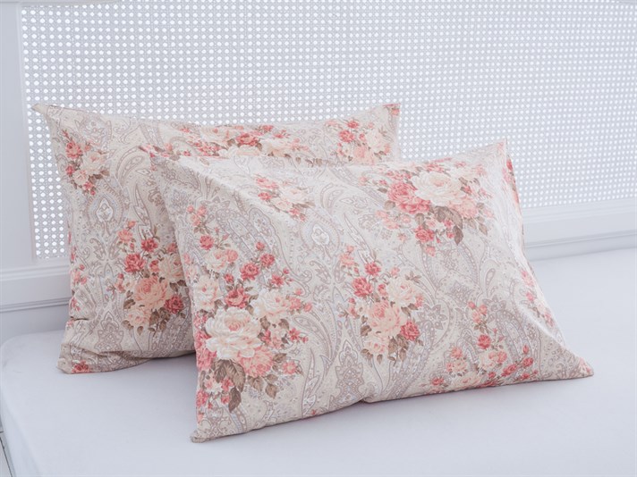 Desert Rose Cu Bumbac Cu 2 Piese Față De Pernă 50x70 cm Bej