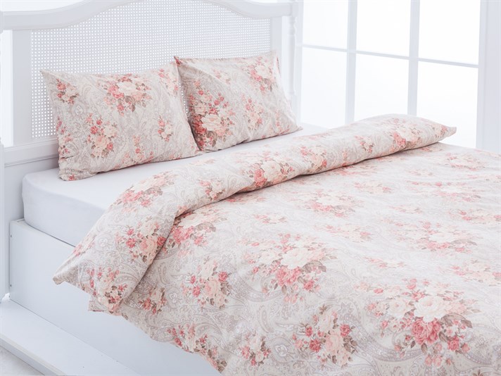Desert Rose Cu Bumbac Double Lenjerie De Pat 200x220 cm Bej