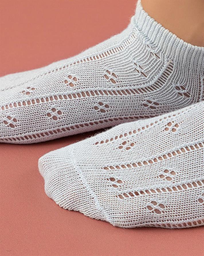 Pretty Cotton Women Ankle Socks 36-40 Blue