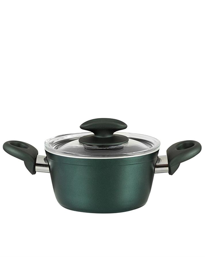 Pretty Granite Capped Mini Cookware 14 cm Green