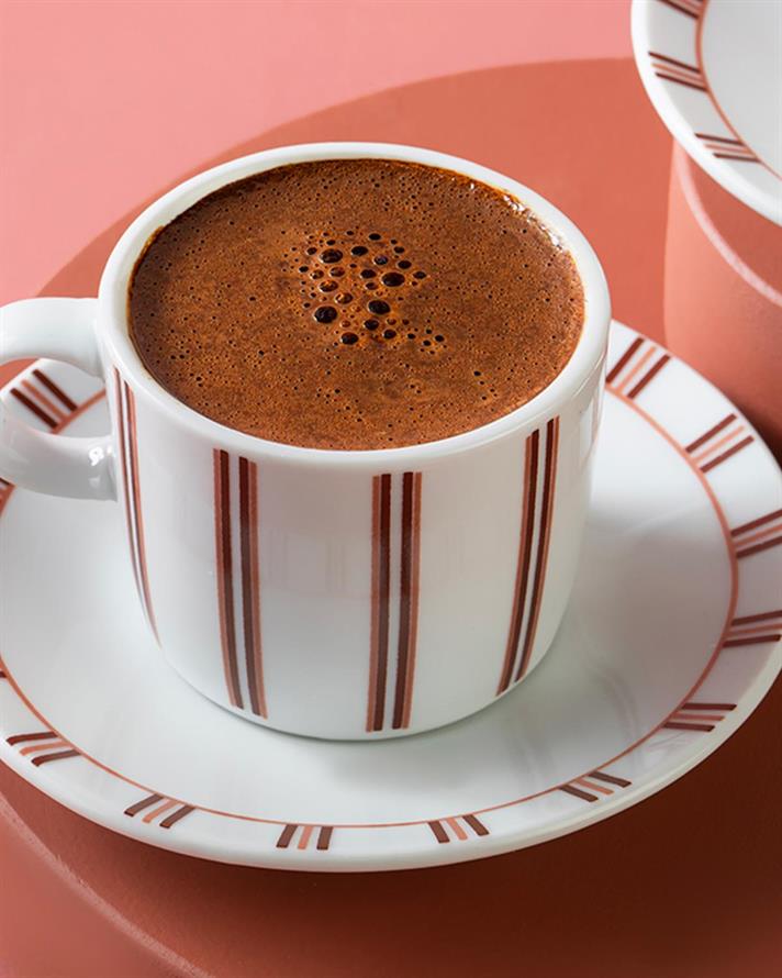 Dialine Set De Cești De Cafea 4 Bucăți Pentru 2 Persoane, Porțelan, 80 Ml, Crem Deschis