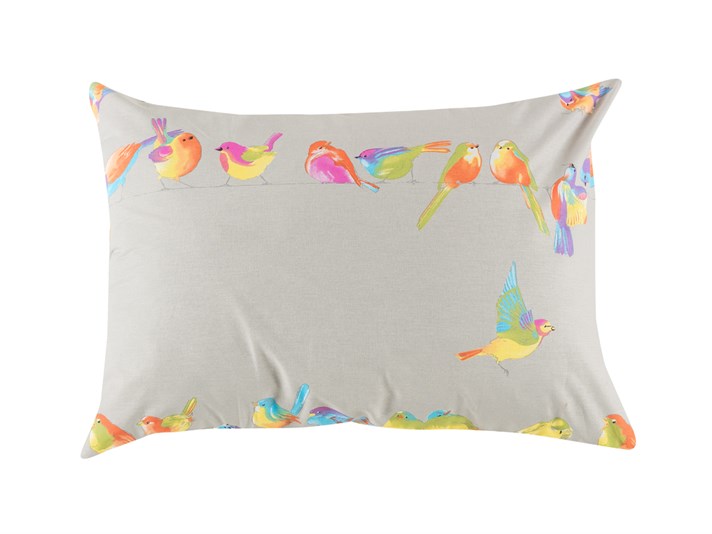 Discuție de pasăre Cu Bumbac Cu 2 Piese Față De Pernă 50x70 cm Bej