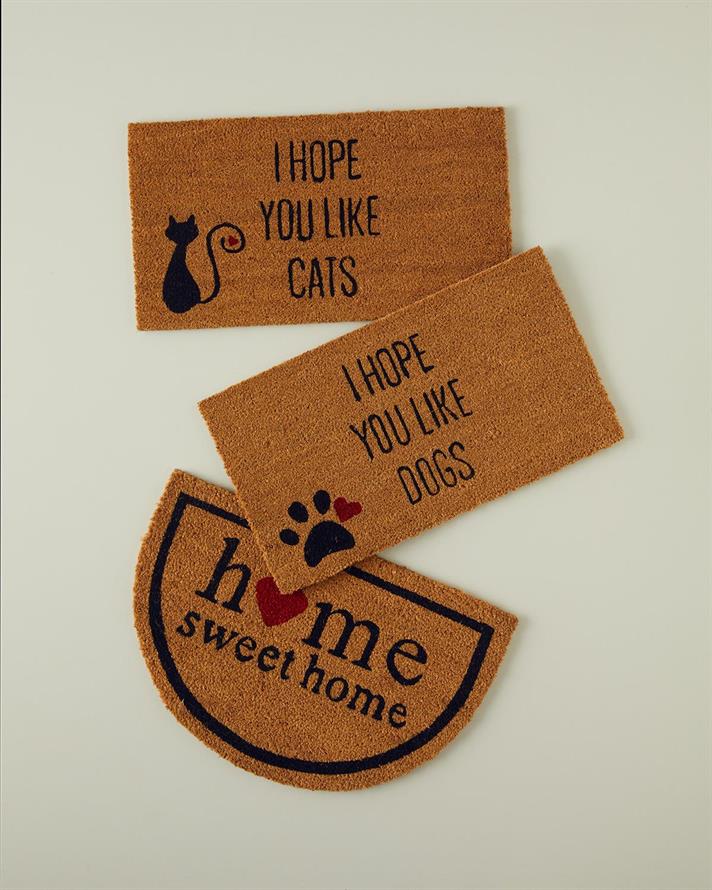 Dogs Imprimat Covoraș İntrare 33x60 cm Natural