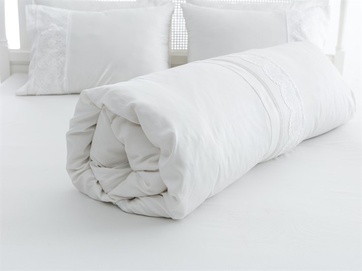 Dolce Vita Bumbac Satinat Double Set Lenjerie De Pat 200x220 cm Ecru