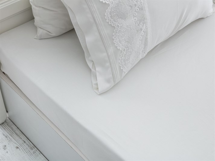 Dolce Vita Bumbac Satinat Double Set Lenjerie De Pat 200x220 cm Ecru