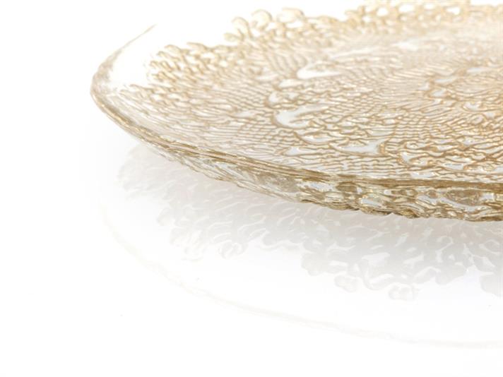 Doly Glass Service Plate 21 cm Gold
