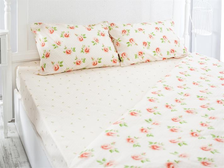 Dona Ușor De Călcat Single Set Lenjerie De Pat 160x220 cm Piersică