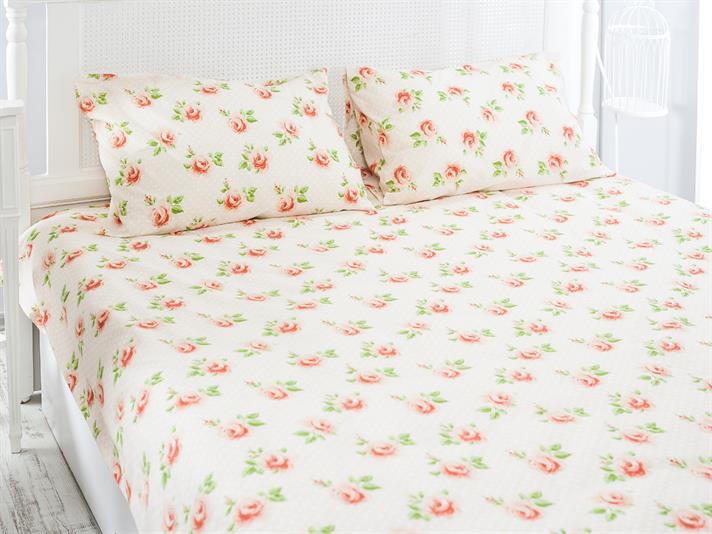 Dona Ușor De Călcat Single Set Lenjerie De Pat 160x220 cm Piersică