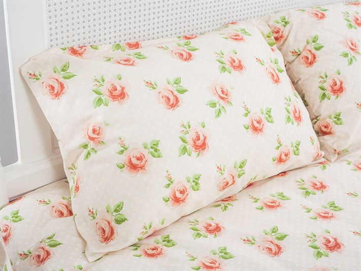 Dona Ușor De Călcat Double Set Lenjerie De Pat 200x220 cm Piersică