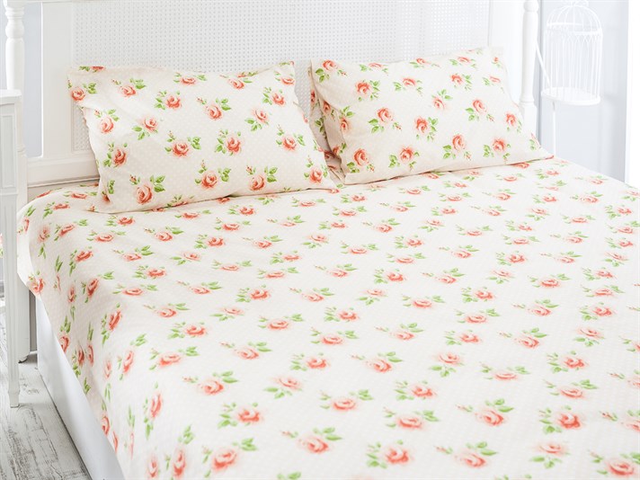 Dona Ușor De Călcat Double Set Lenjerie De Pat 200x220 cm Piersică