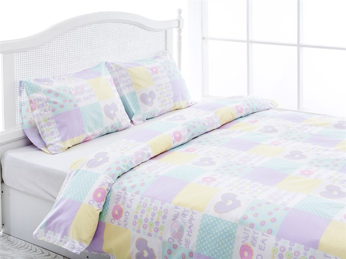 Donut îngrijorare Double Lenjerie De Pat 200x220 cm Roz